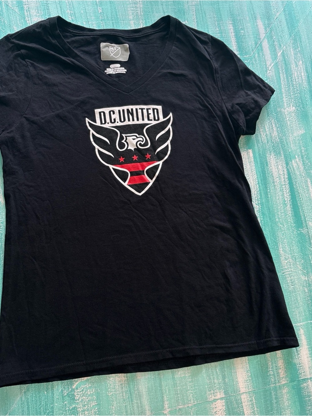 D.C. United Black Logo Tee womens medium